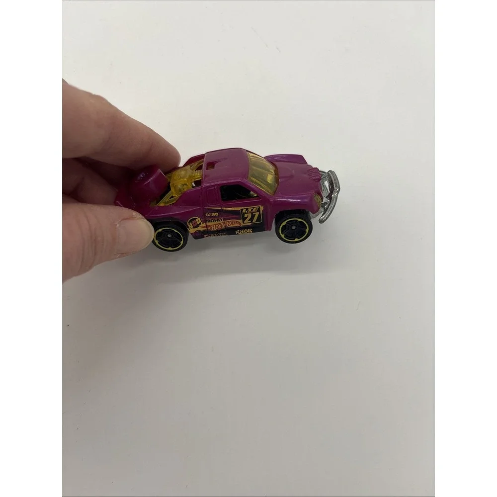 3 Vintage Hot Wheels Cars. Red Dodge , purple Off Track  Racer‎ And Yellow Chevy
